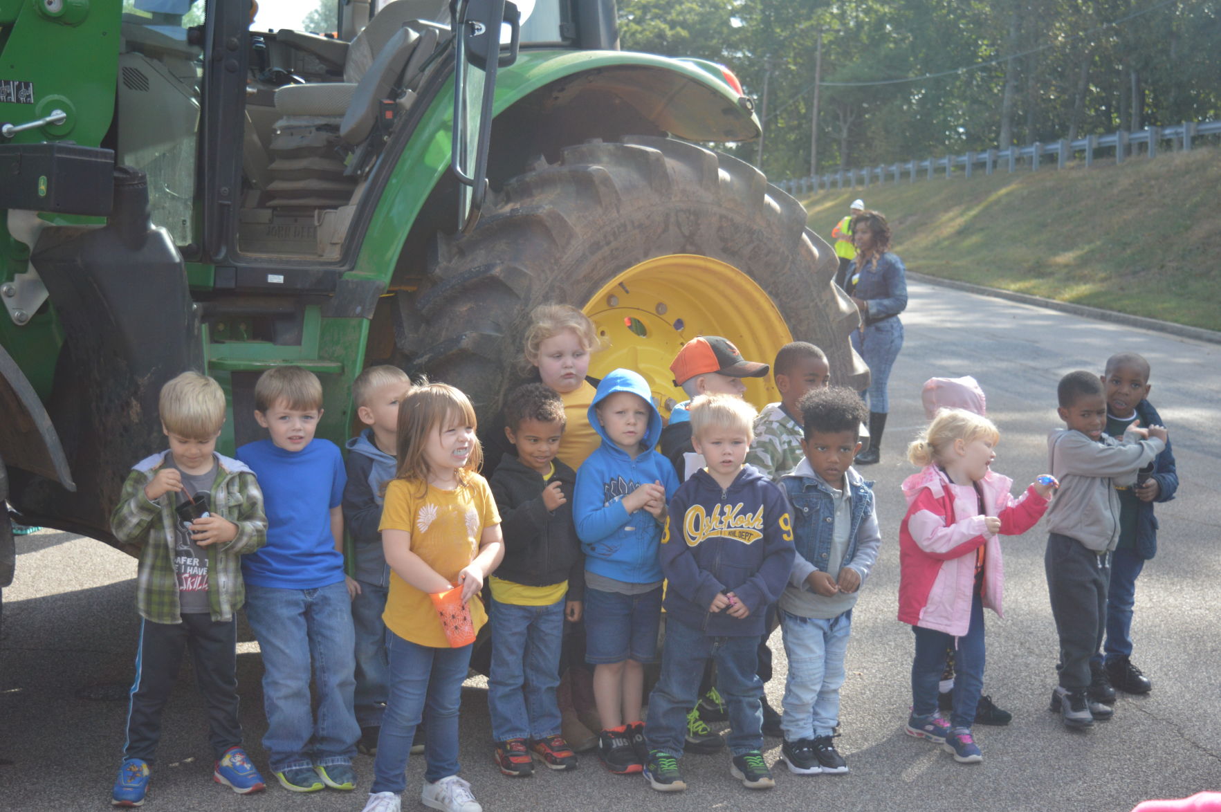 Gretna Elementary School holds touch a truck day for pre-K students